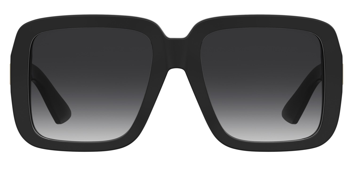 Occhiali da sole Moschino Mos180/S 207700 807 9O colore black forma quadrato lenti dark grey shaded