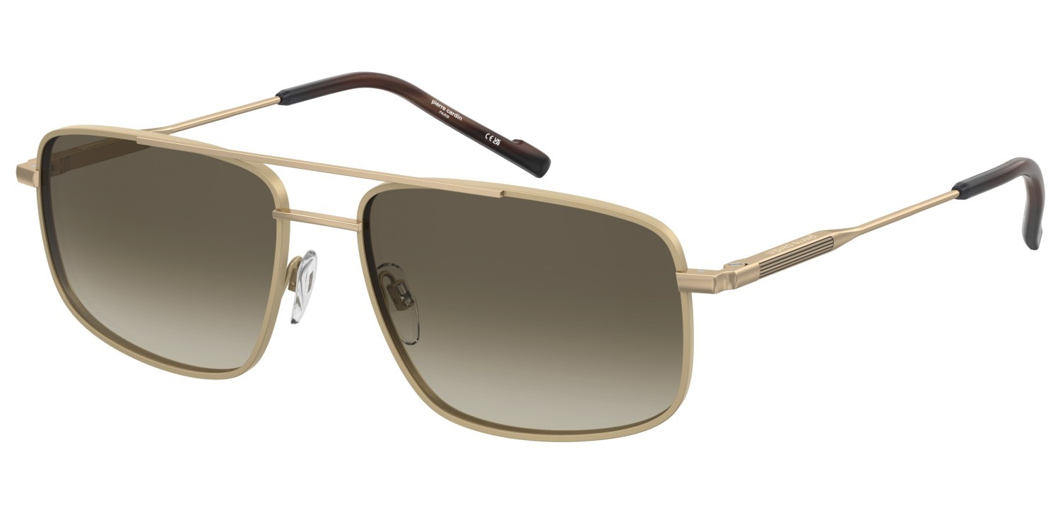 Sunglasses Pierre Cardin P.c. 6910/S 207703 AOZ HA color matte gold shape navigator lenses brown shaded