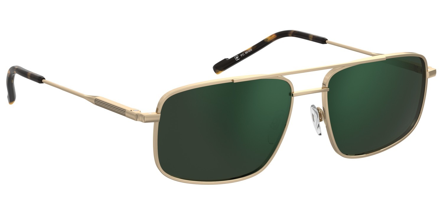 Sunglasses Pierre Cardin P.c. 6910/S 207703 J5G MT color gold shape navigator lenses green mirror