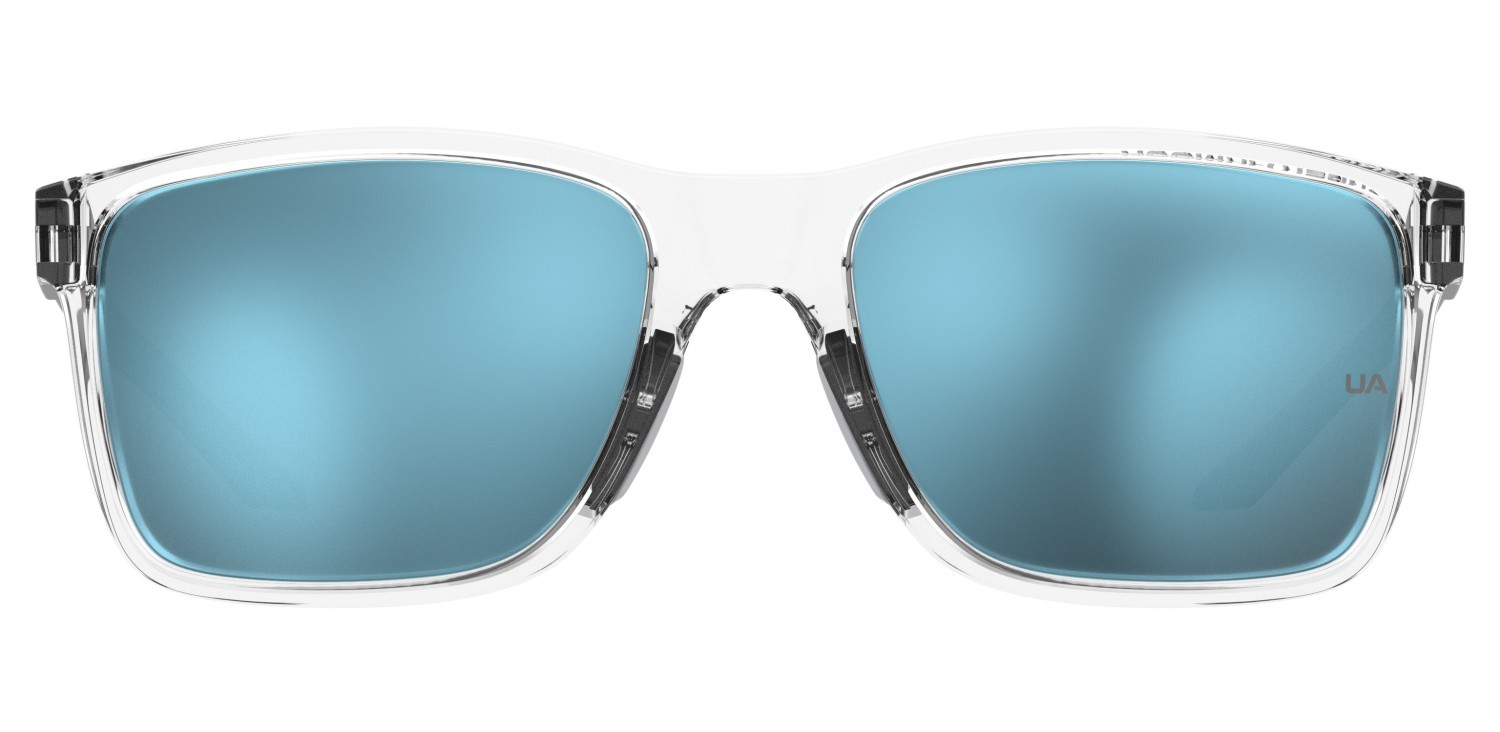 Sunglasses Under Armour Ua Hustle Xl 207704 MNG Z0 color crystal black shape rectangle lenses blue multilayer
