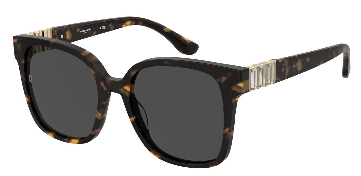 Sunglasses Pierre Cardin P.c. 8537/S 207706 086 IR color havana shape square lenses grey