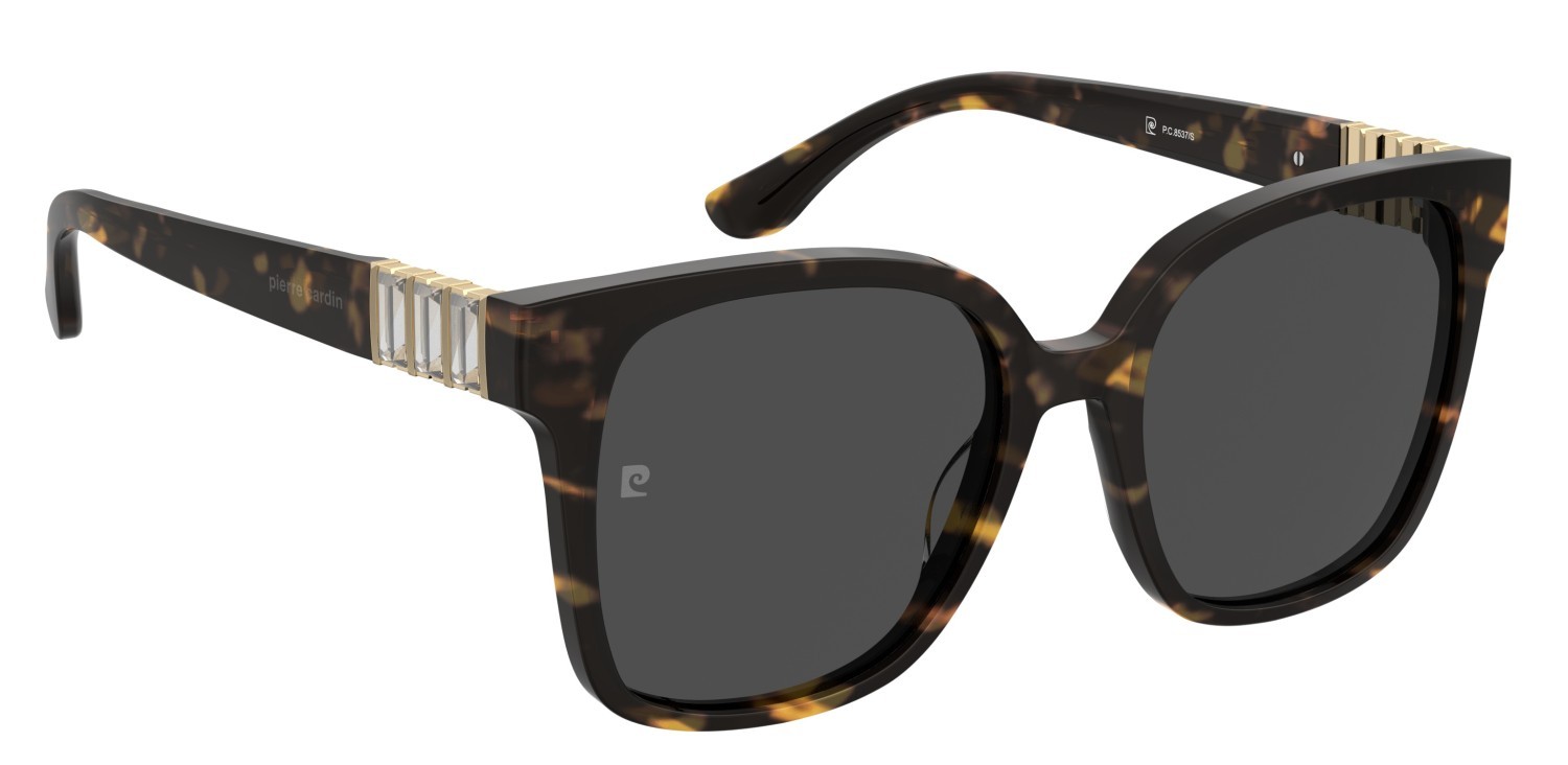 Sunglasses Pierre Cardin P.c. 8537/S 207706 086 IR color havana shape square lenses grey