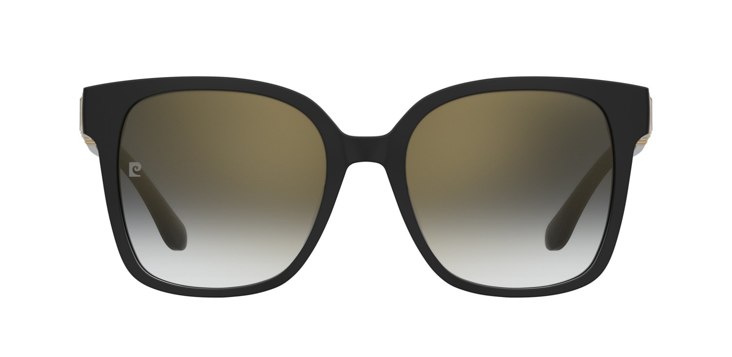 Sunglasses Pierre Cardin P.c. 8537/S 207706 807 FQ color black shape square lenses grey shaded gold mirror