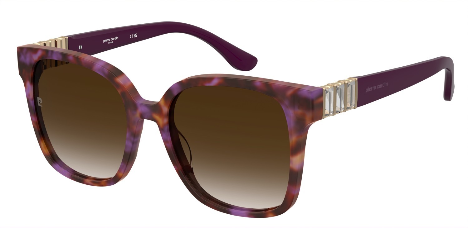 Sonnenbrillen Pierre Cardin P.c. 8537/S 207706 AY0 HA farbe havana violet form quadratisch gläser brown shaded