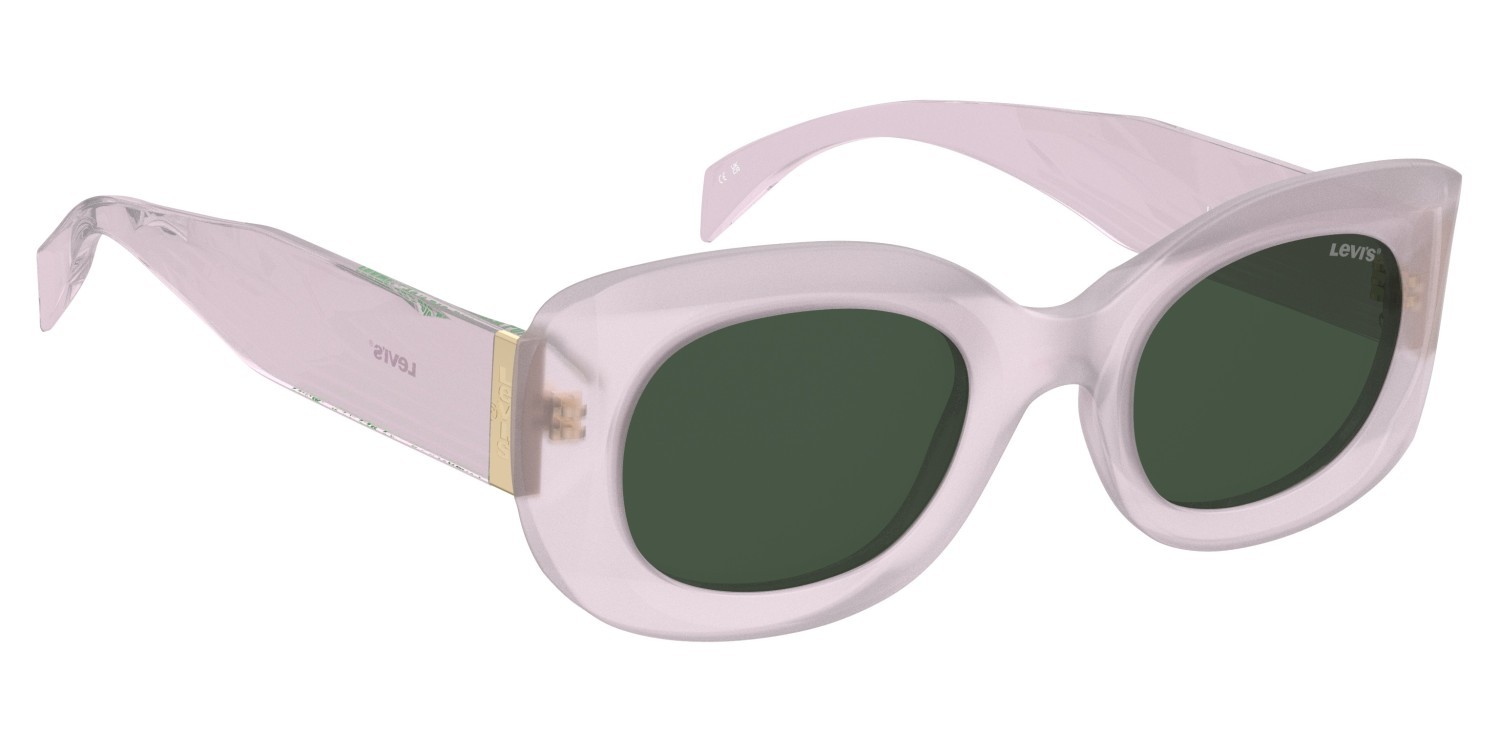 Sonnenbrillen Levi's Lv 1080/S 207708 8KJ QT farbe matte pink form rechteckig gläser green