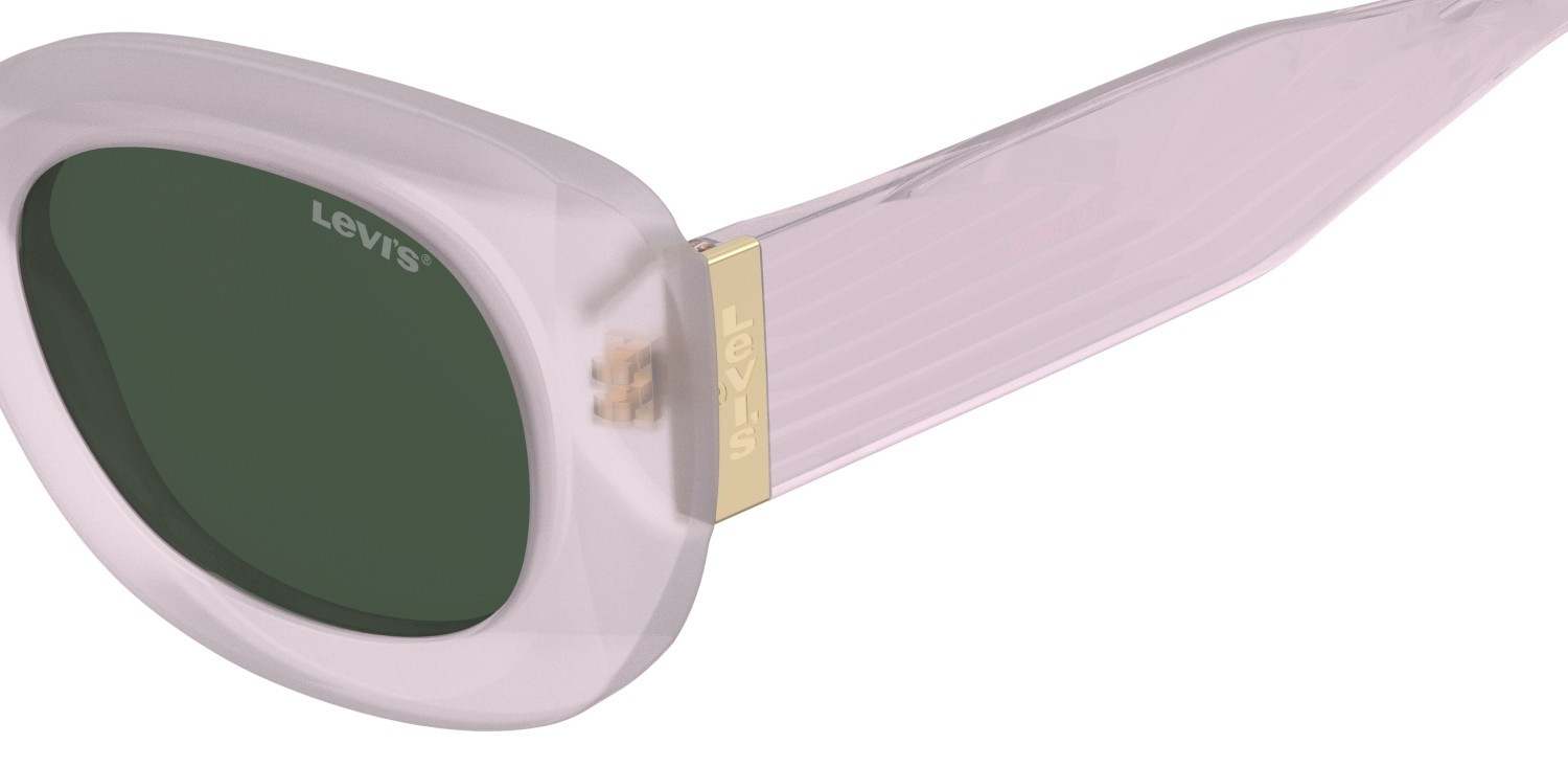 Sonnenbrillen Levi's Lv 1080/S 207708 8KJ QT farbe matte pink form rechteckig gläser green