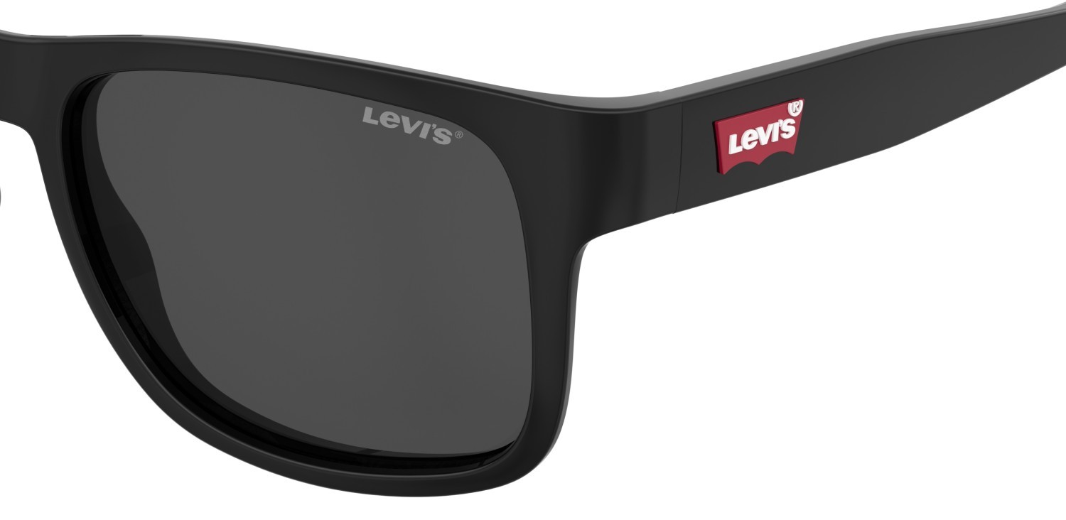 Occhiali da sole Levi's Lv 5080/S 207712 807 IR colore black forma rettangolare lenti grey