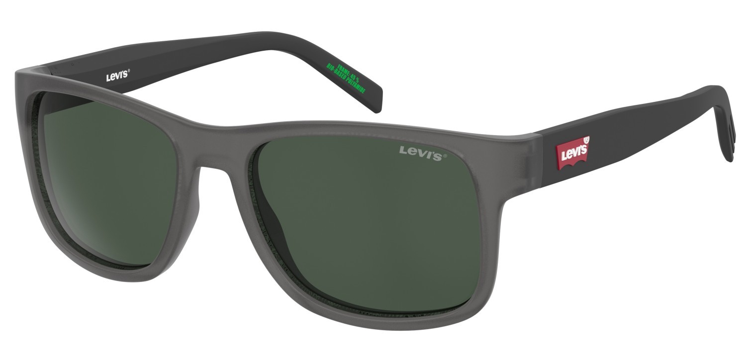 Occhiali da sole Levi's Lv 5080/S 207712 RIW QT colore matte grey forma rettangolare lenti green