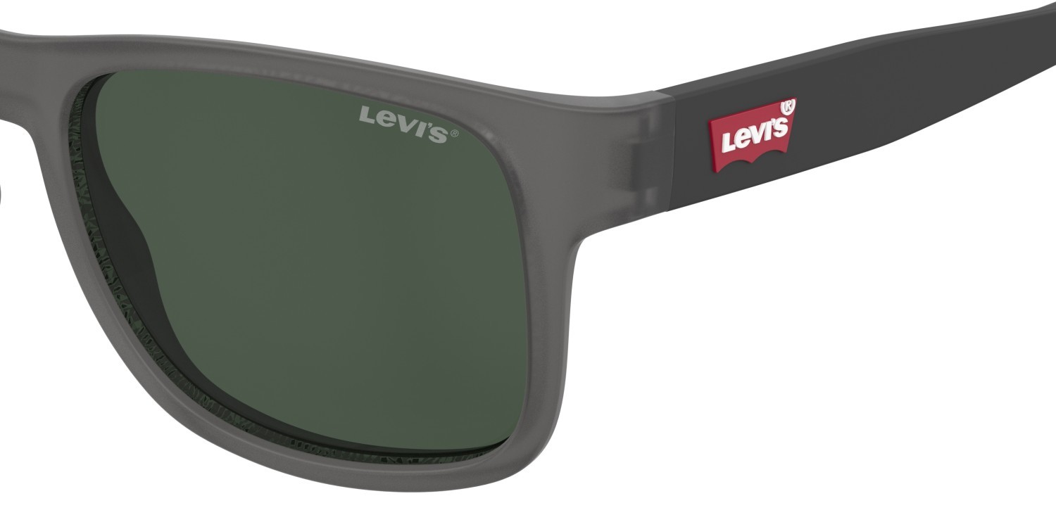 Occhiali da sole Levi's Lv 5080/S 207712 RIW QT colore matte grey forma rettangolare lenti green