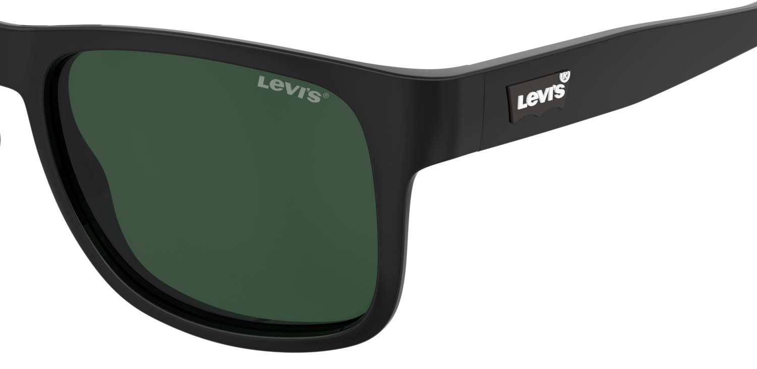 Occhiali da sole Levi's Lv 5080/S 207712 SUB UC colore black matte black forma rettangolare lenti green polarized