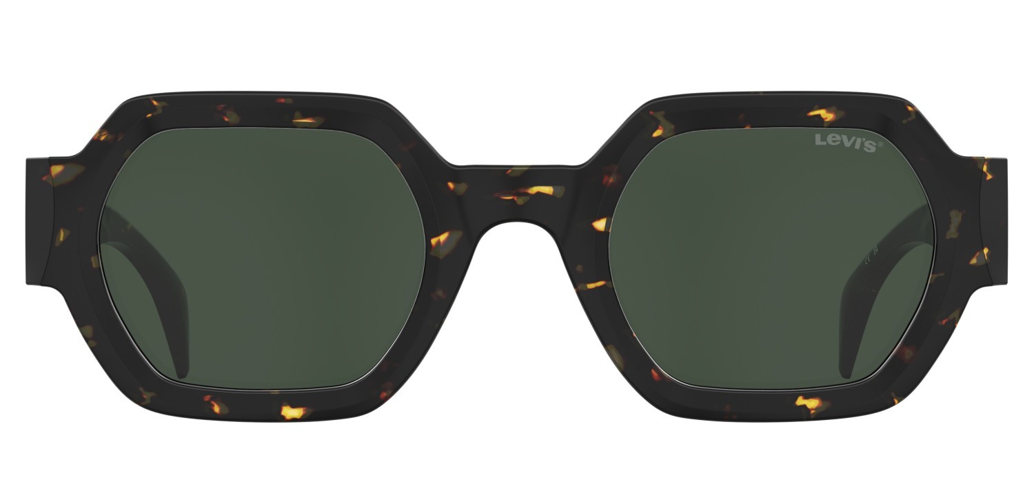 Sonnenbrillen Levi's Lv 1079/S 207713 086 QT farbe havana form rechteckig gläser green