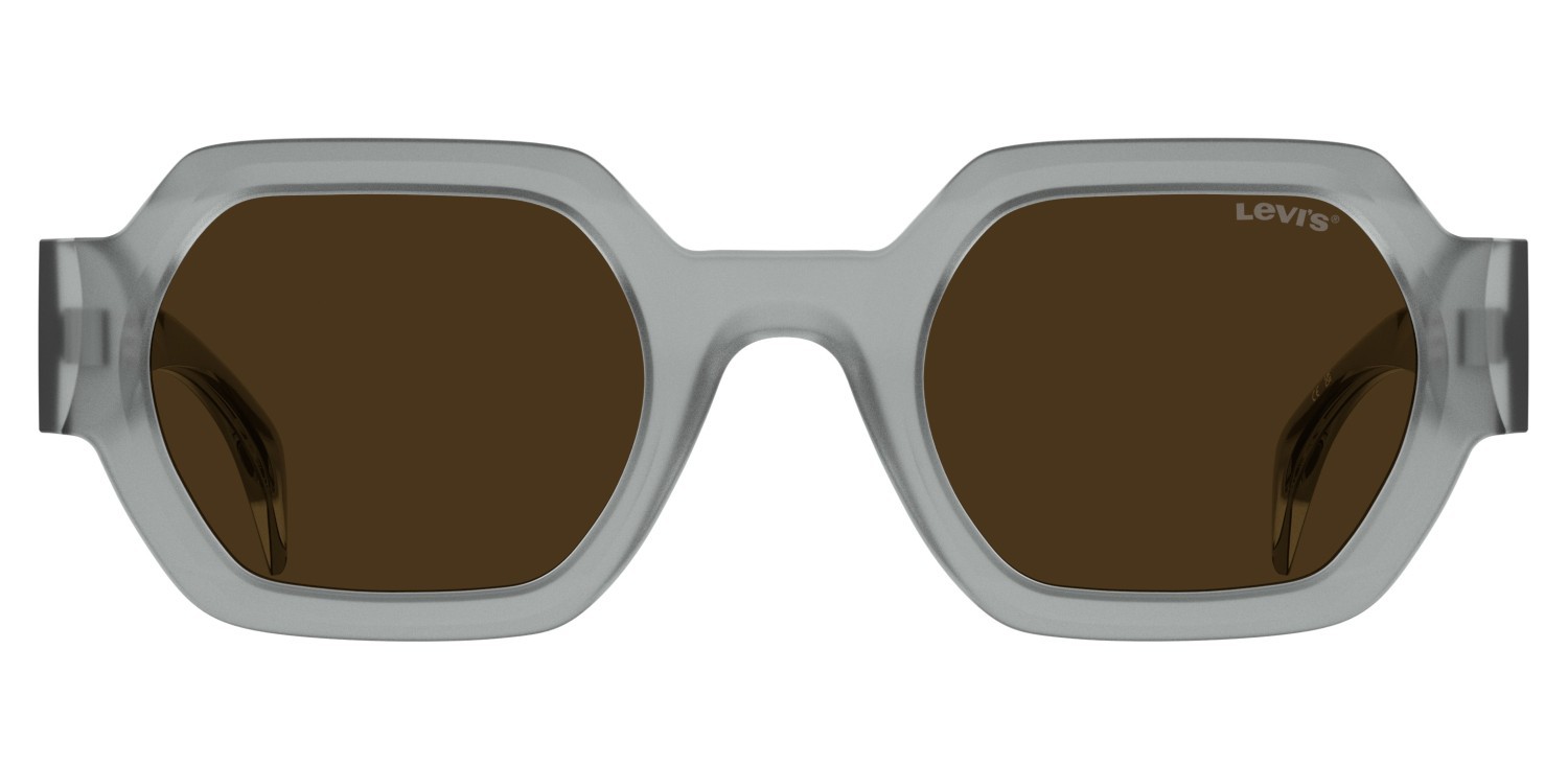 Sonnenbrillen Levi's Lv 1079/S 207713 RIW 70 farbe matte grey form rechteckig gläser brown
