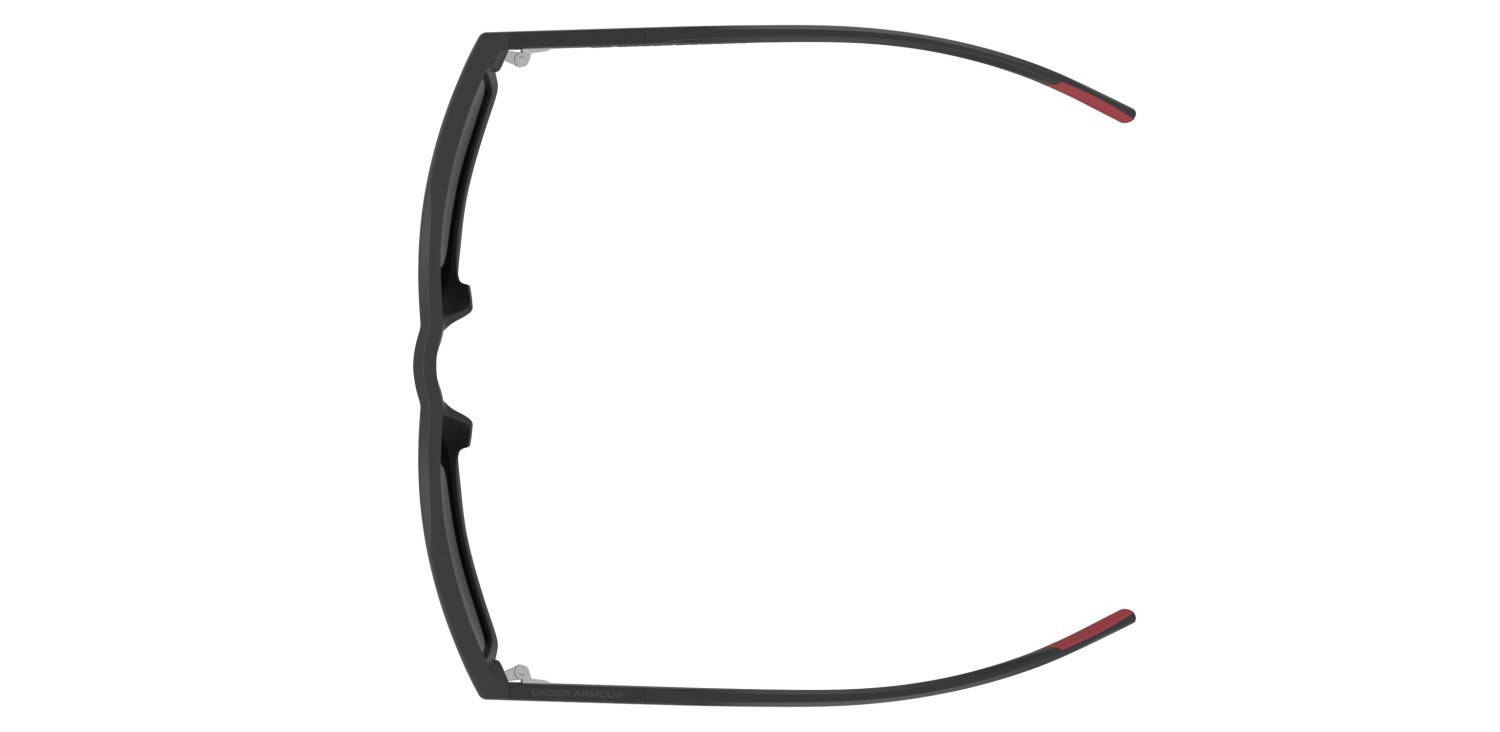 Sunglasses Under Armour Ua Acetech 207714 BLX MI color matte black red shape rectangle lenses grey infrared