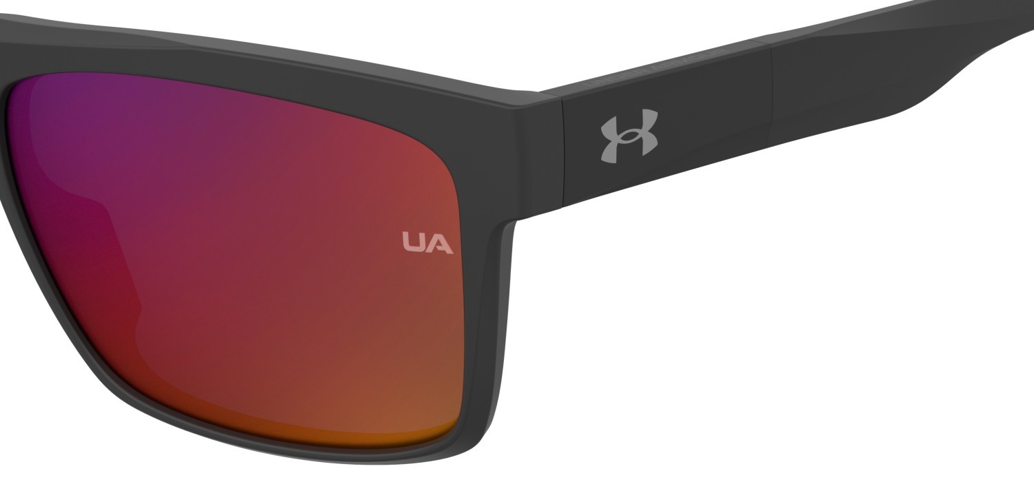 Sunglasses Under Armour Ua Acetech 207714 BLX MI color matte black red shape rectangle lenses grey infrared