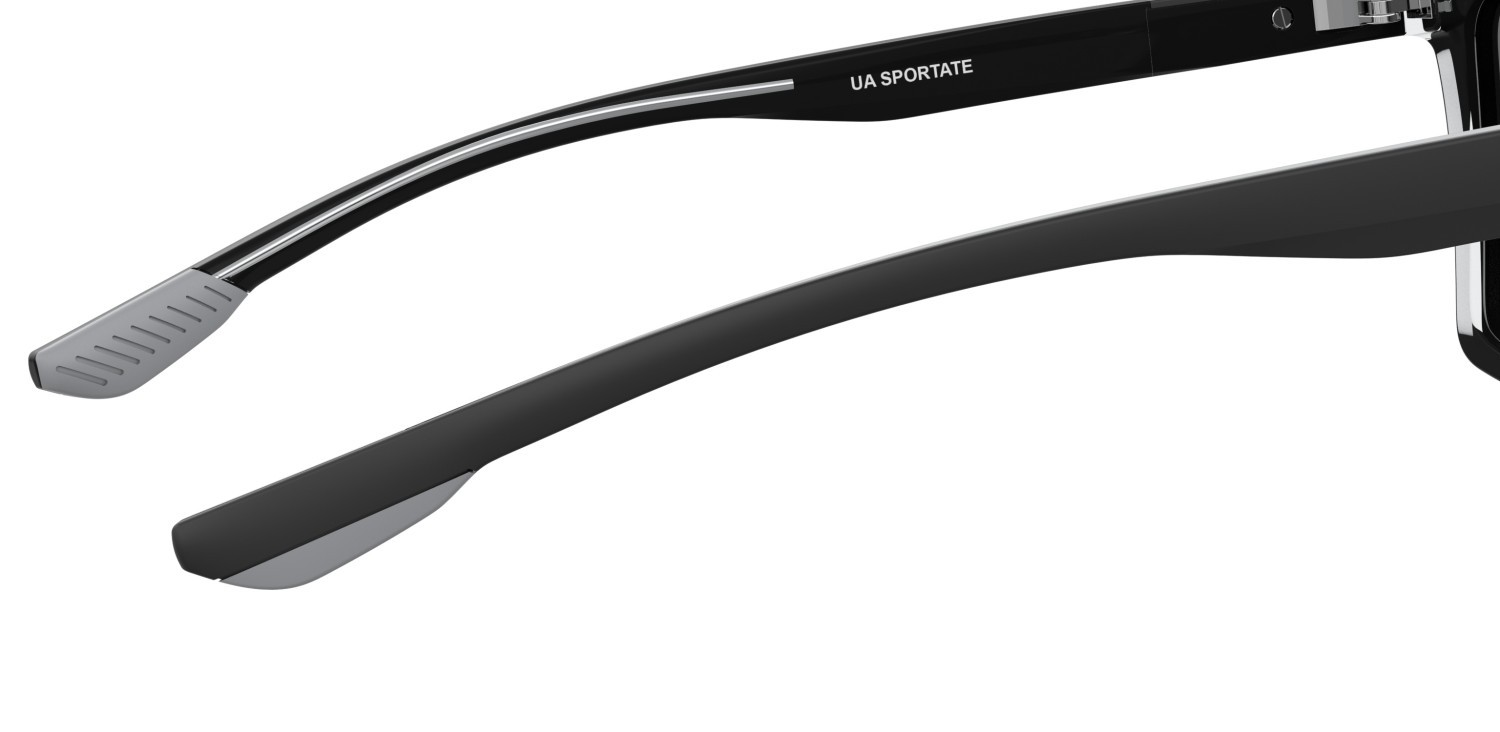 Sunglasses Under Armour Ua Sportate 207715 7C5 M9 color black crystal shape rectangle lenses grey polarized