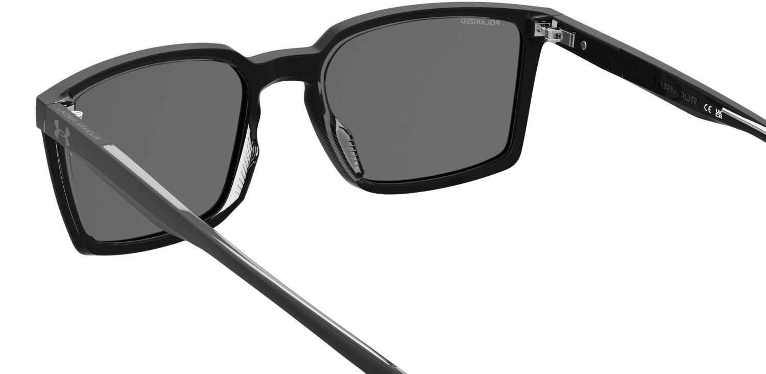 Sunglasses Under Armour Ua Sportate 207715 7C5 M9 color black crystal shape rectangle lenses grey polarized