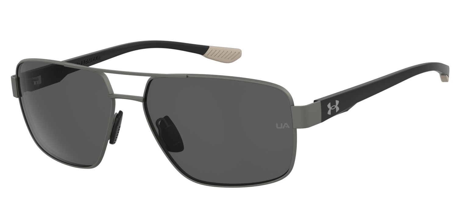 Occhiali da sole Under Armour Ua Takeoff/G 207716 4UY M9 colore matte dark ruthenium grey forma rettangolare lenti grey polarized