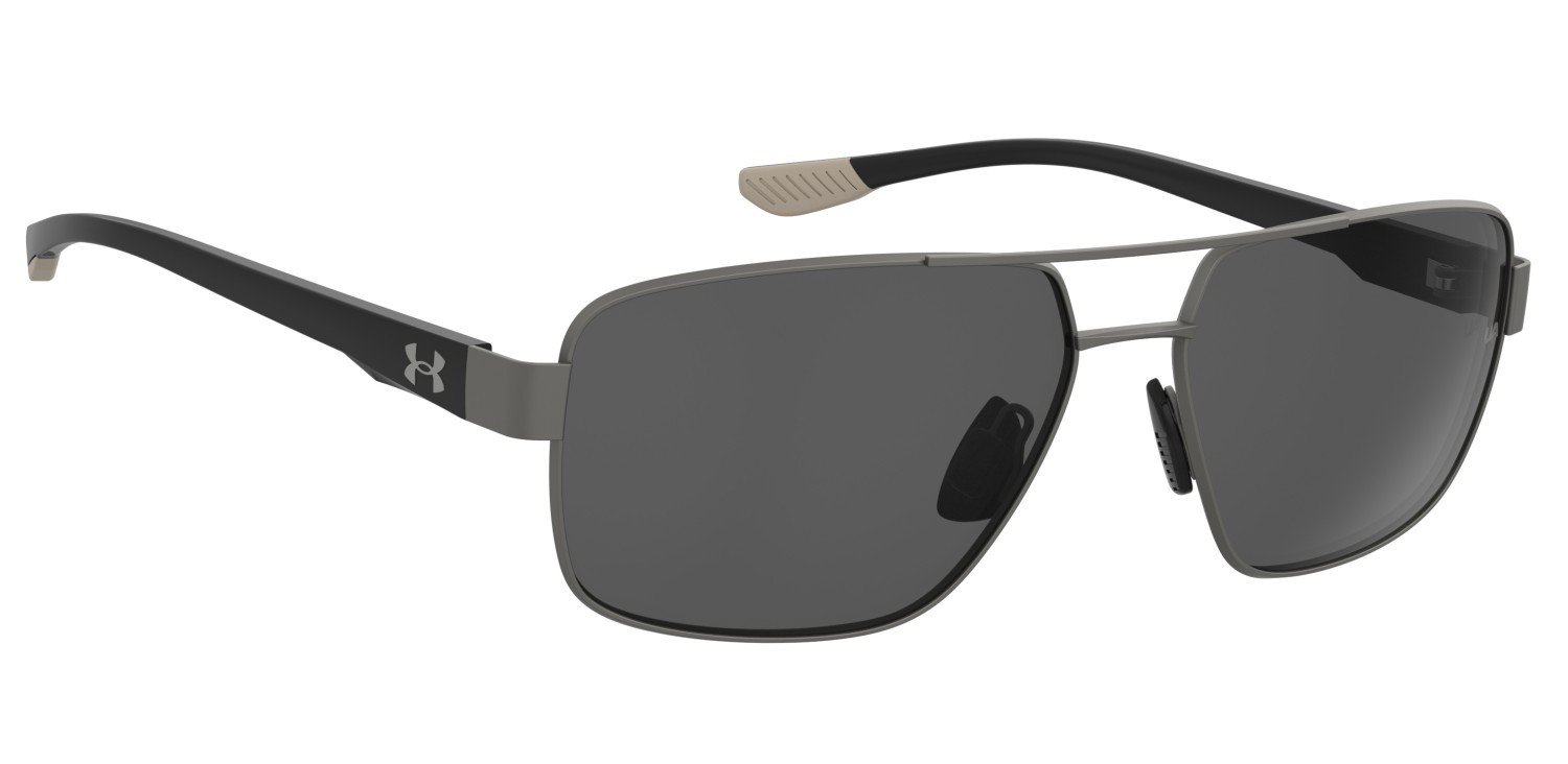 Occhiali da sole Under Armour Ua Takeoff/G 207716 4UY M9 colore matte dark ruthenium grey forma rettangolare lenti grey polarized