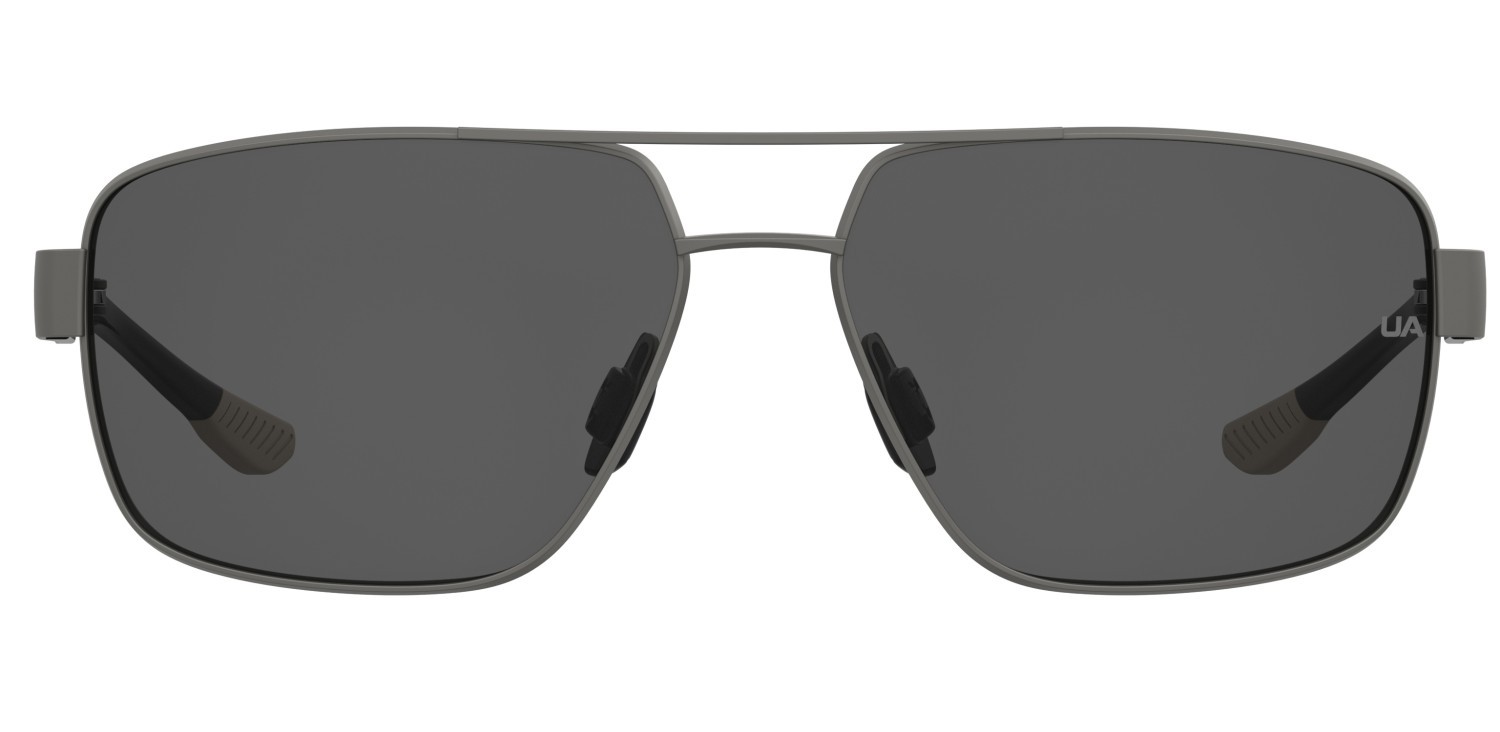 Occhiali da sole Under Armour Ua Takeoff/G 207716 4UY M9 colore matte dark ruthenium grey forma rettangolare lenti grey polarized