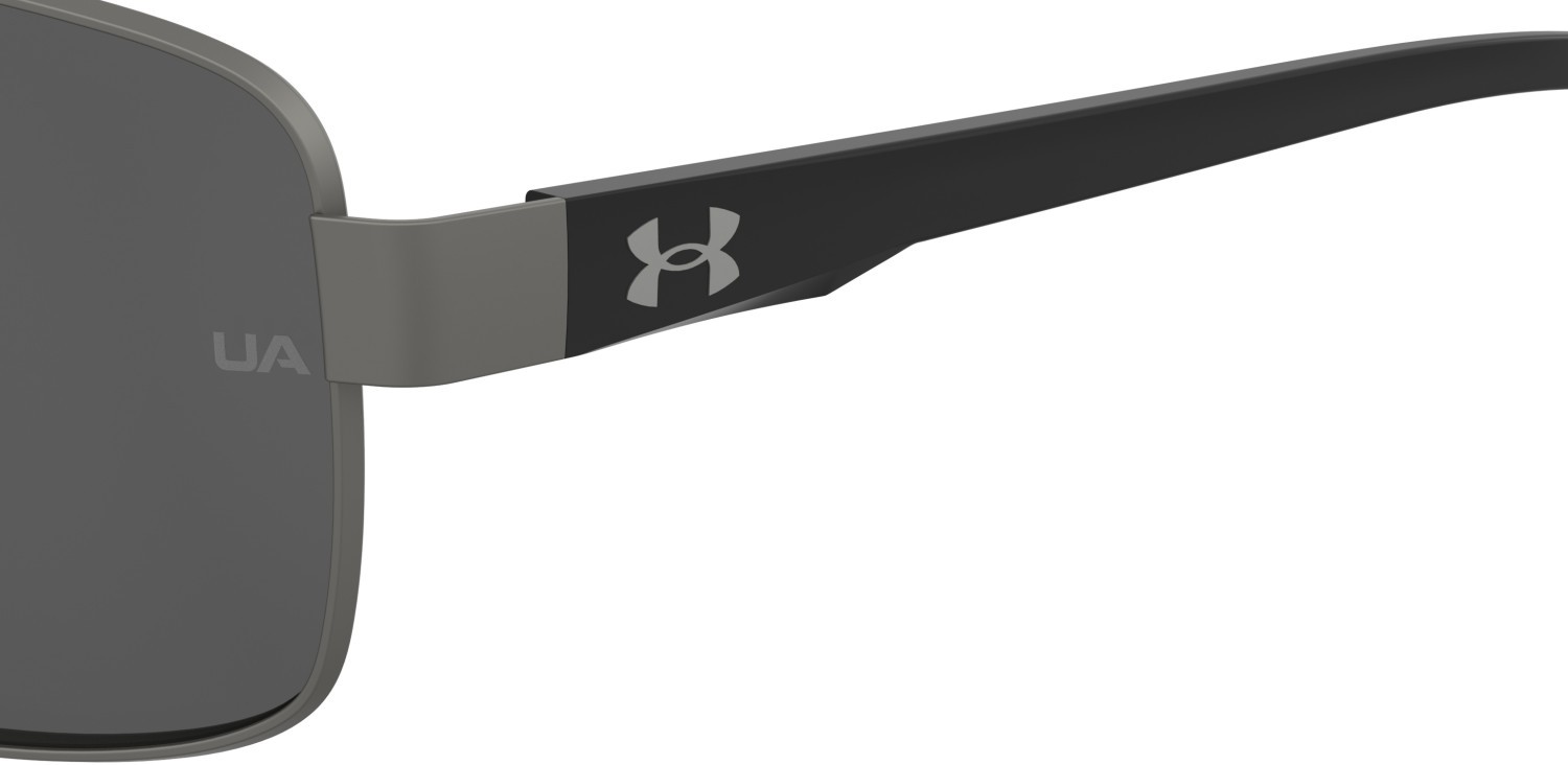 Occhiali da sole Under Armour Ua Takeoff/G 207716 4UY M9 colore matte dark ruthenium grey forma rettangolare lenti grey polarized