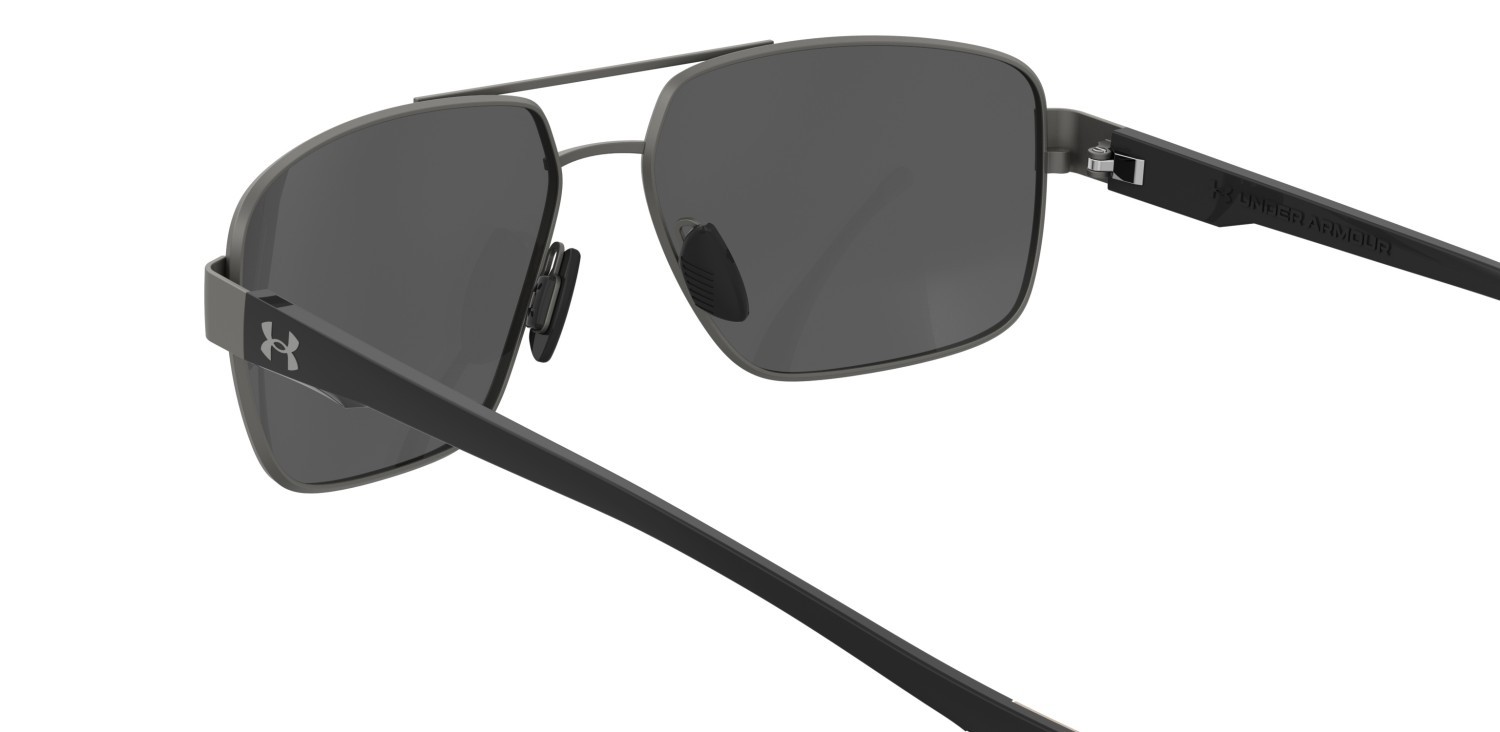 Occhiali da sole Under Armour Ua Takeoff/G 207716 4UY M9 colore matte dark ruthenium grey forma rettangolare lenti grey polarized