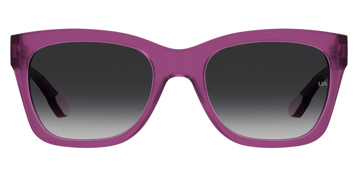 Sonnenbrillen Under Armour Ua Dime 207717 A30 9O farbe violet pink form cat-eye gläser dark grey shaded