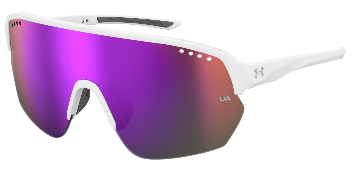 Sunglasses Under Armour Ua Gameday Ii/G 207718 6HT 34 color matte white shape mask lenses pink mirror