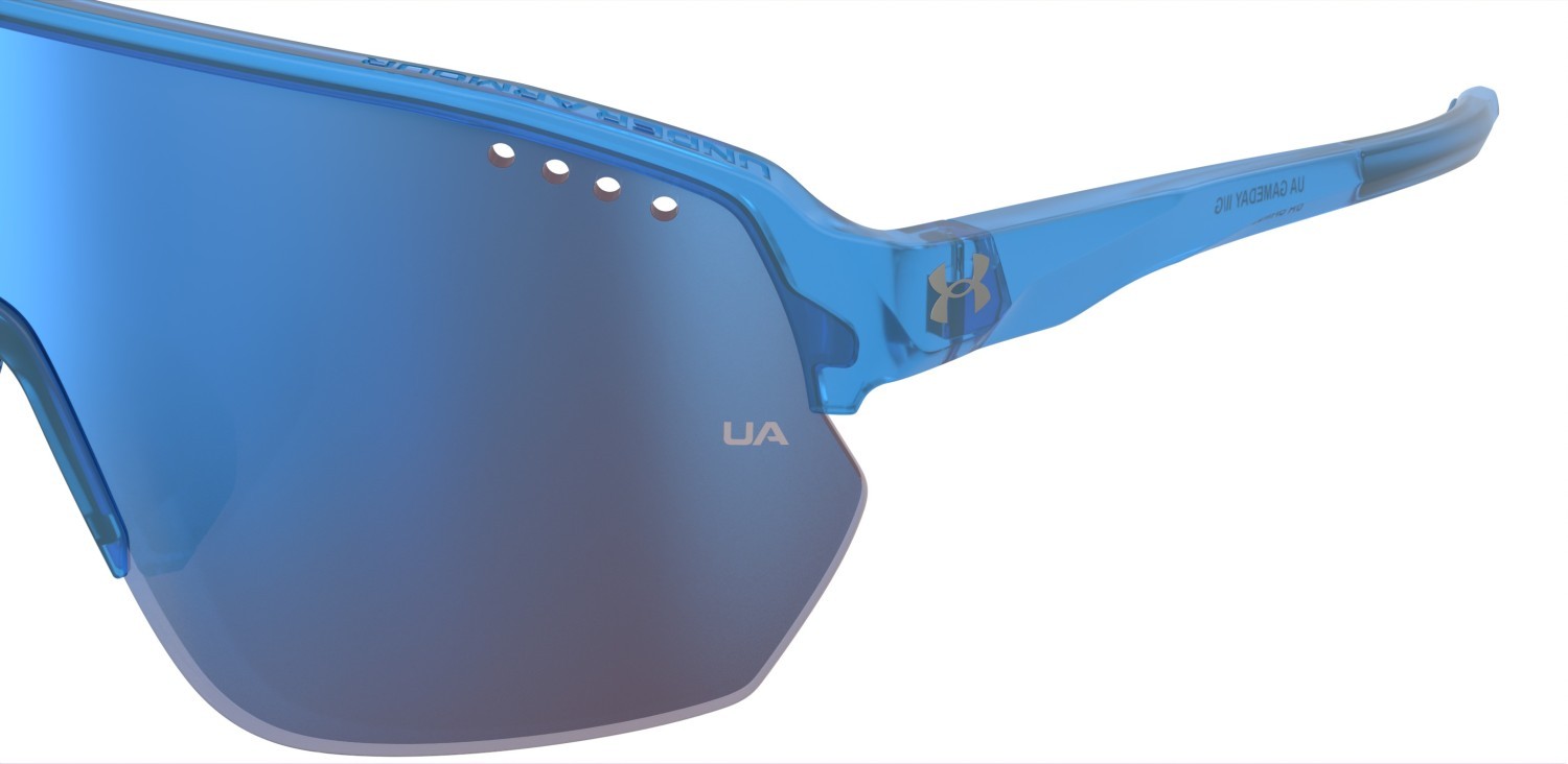 Occhiali da sole Under Armour Ua Gameday Ii/G 207718 QM4 W1 colore crystal blue forma mask lenti blue multilayer oleophobic