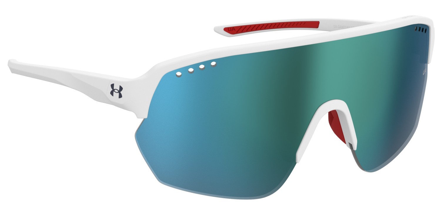 Occhiali da sole Under Armour Ua Gameday Ii/G 207718 WWK Z0 colore matte white blue forma mask lenti blue multilayer