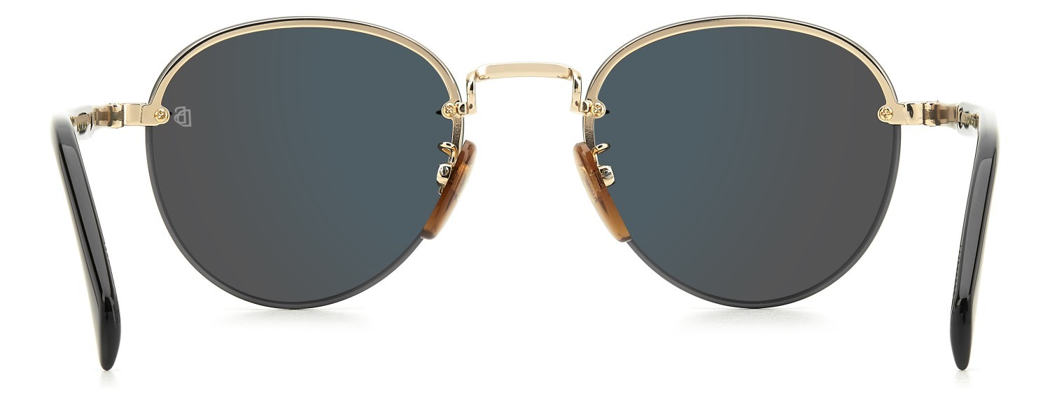 Sunglasses David Beckham Db 1173/S 207745 RHL 1V color gold black_ shape pantos lenses blue shaded gold mirror