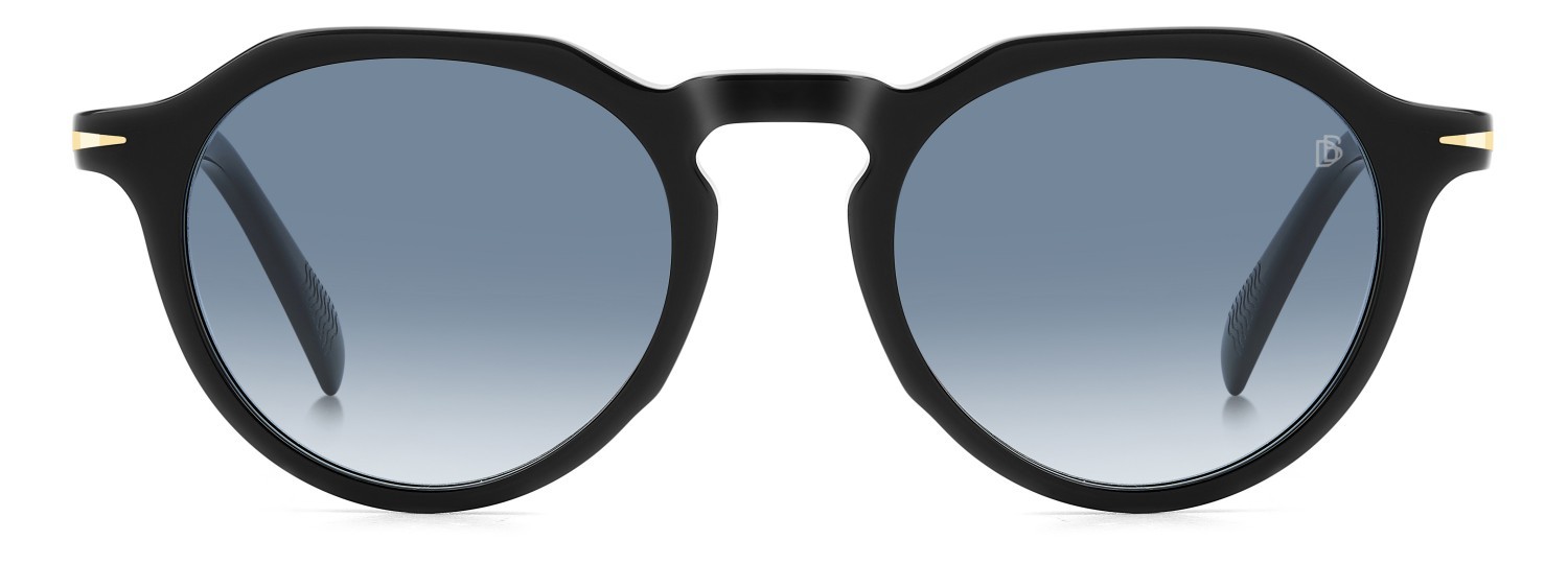 Sunglasses David Beckham Db 1171/S 207746 2M2 08 color black gold shape pantos lenses dk blue shaded