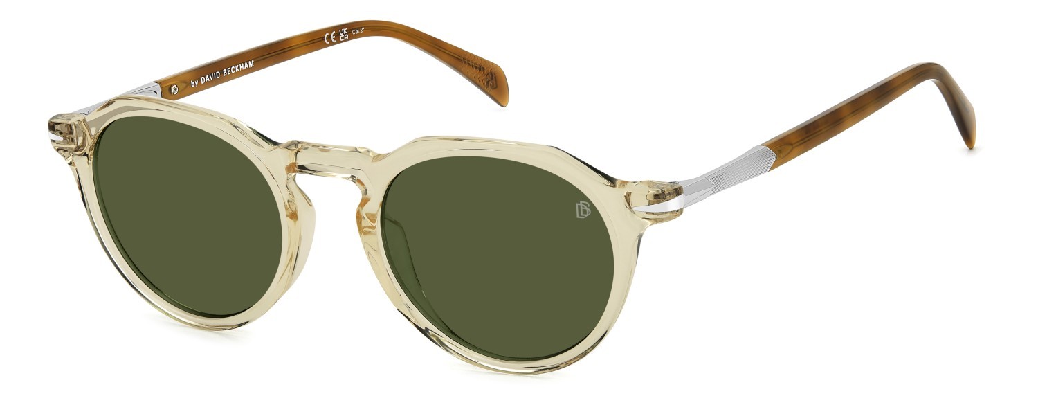 Sunglasses David Beckham Db 1171/S 207746 EPZ QT color yellow havana shape pantos lenses green