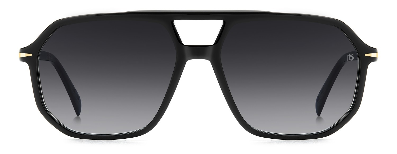 Sonnenbrillen David Beckham Db 1172/S 207747 2M2 9O farbe black gold form navigator gläser dark grey shaded