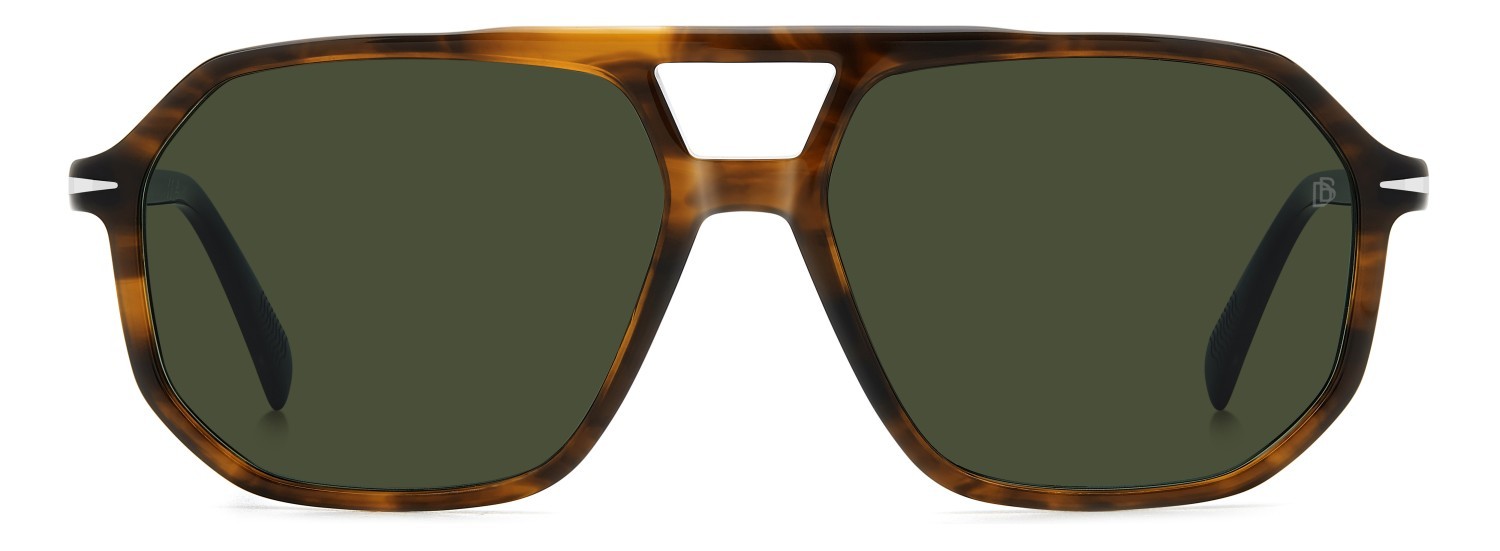 Sunglasses David Beckham Db 1172/S 207747 6C5 QT color brown horn ruthenium shape navigator lenses green