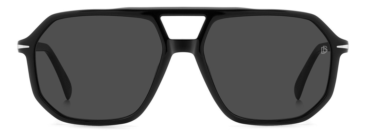Sunglasses David Beckham Db 1172/S 207747 ANS M9 color black dark ruthenium shape navigator lenses grey polarized