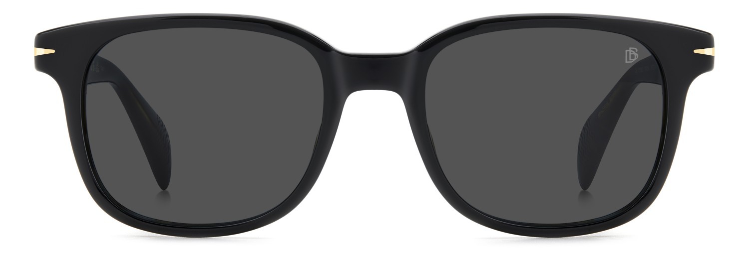 Sunglasses David Beckham Db 1177/S 207748 05K 2K color black striped brown shape rectangle lenses grey antireflex