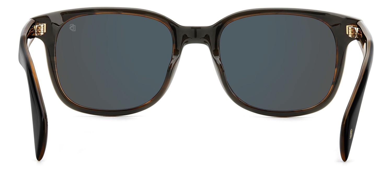 Sunglasses David Beckham Db 1177/S 207748 05K 2K color black striped brown shape rectangle lenses grey antireflex