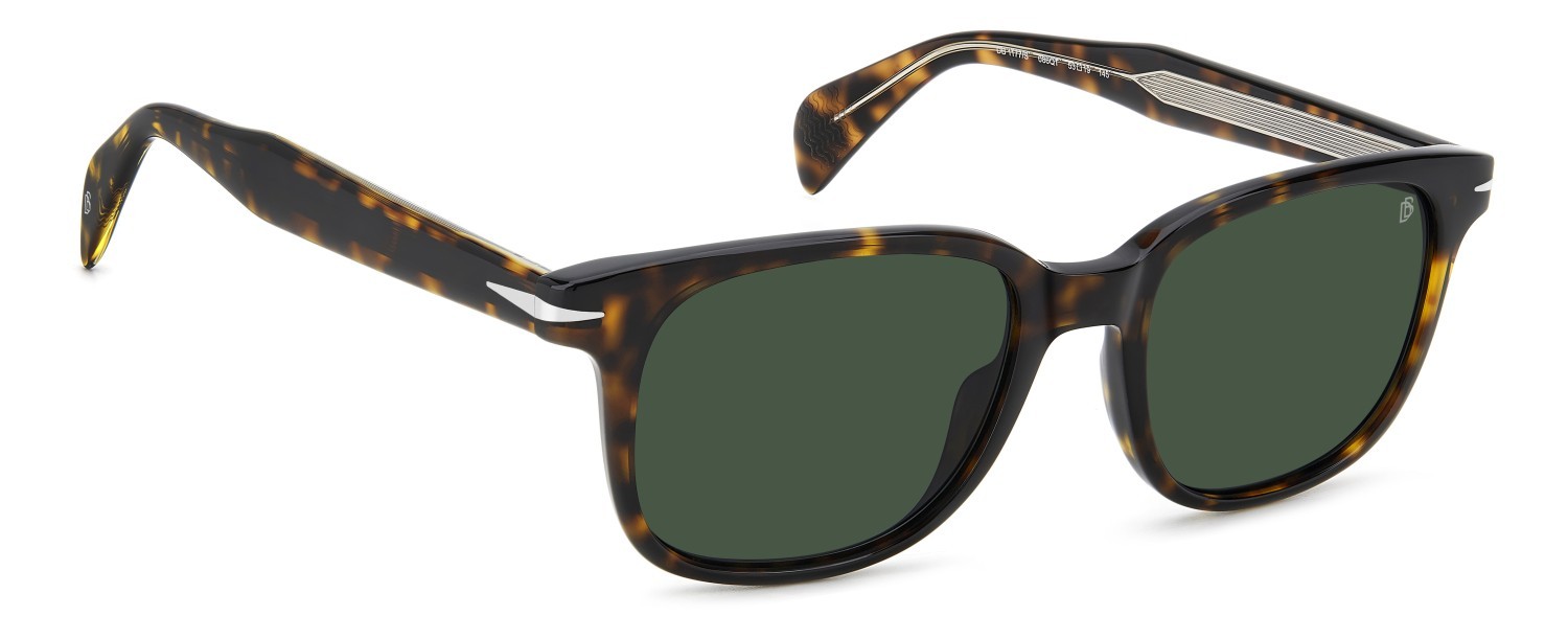 Sunglasses David Beckham Db 1177/S 207748 086 QT color havana shape rectangle lenses green