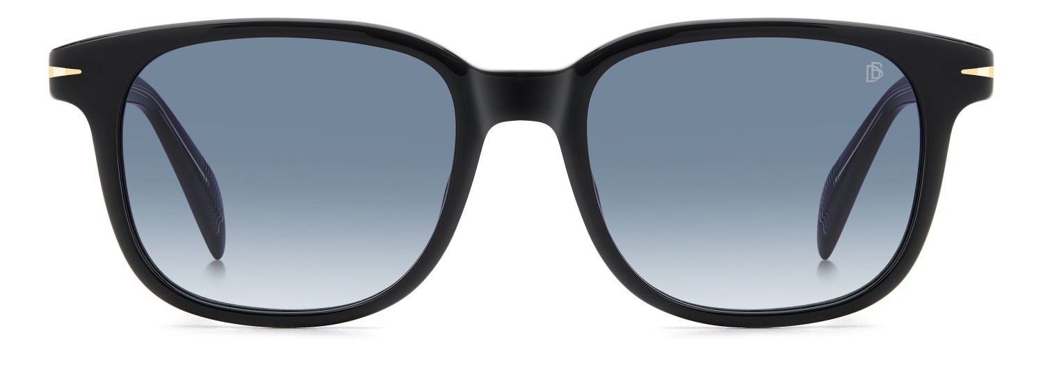 Sunglasses David Beckham Db 1177/S 207748 807 08 color black shape rectangle lenses dk blue shaded