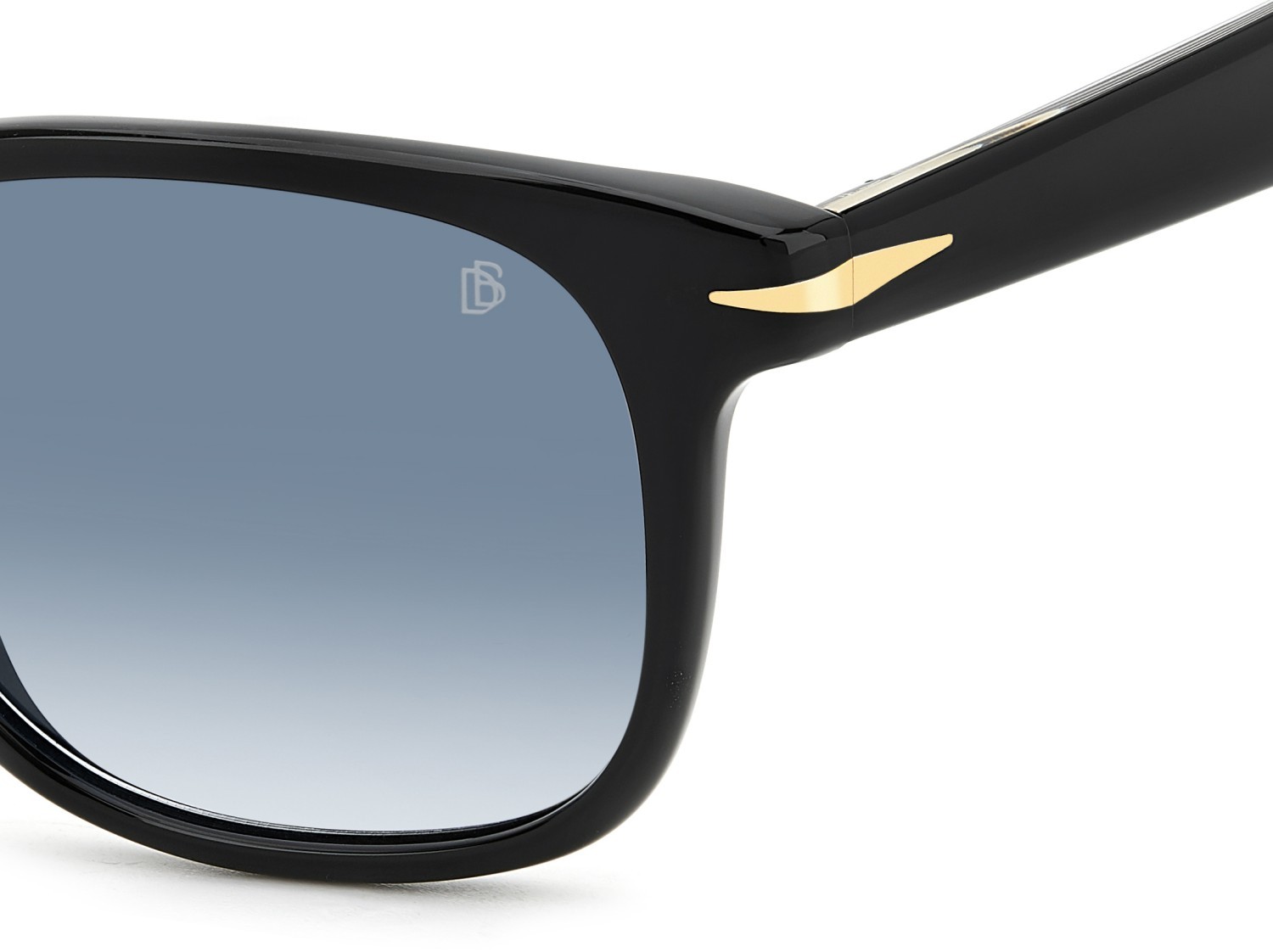 Sunglasses David Beckham Db 1177/S 207748 807 08 color black shape rectangle lenses dk blue shaded