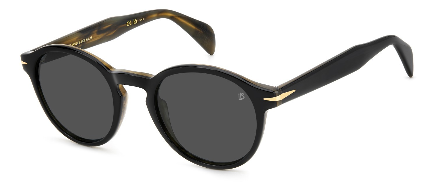 Sunglasses David Beckham Db 1178/S 207749 PPO 2K color striped black beige shape pantos lenses grey antireflex