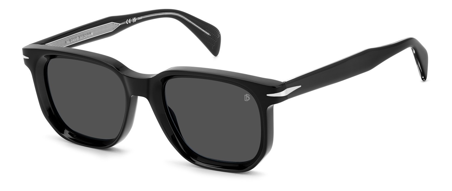 Sunglasses David Beckham Db 7133/S 207751 807 IR color black shape rectangle lenses grey