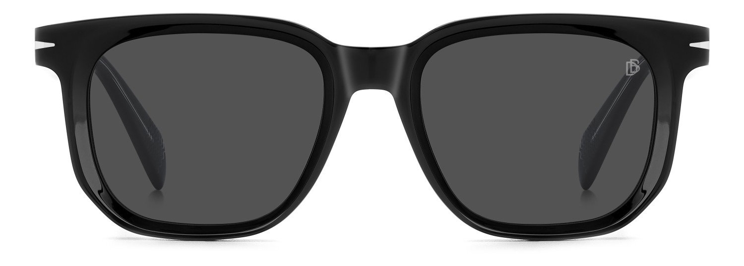 Sunglasses David Beckham Db 7133/S 207751 807 IR color black shape rectangle lenses grey