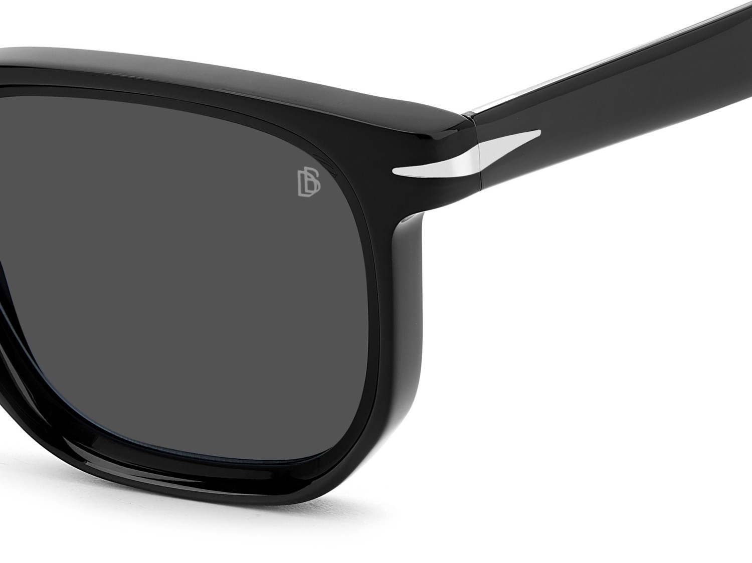 Sunglasses David Beckham Db 7133/S 207751 807 IR color black shape rectangle lenses grey