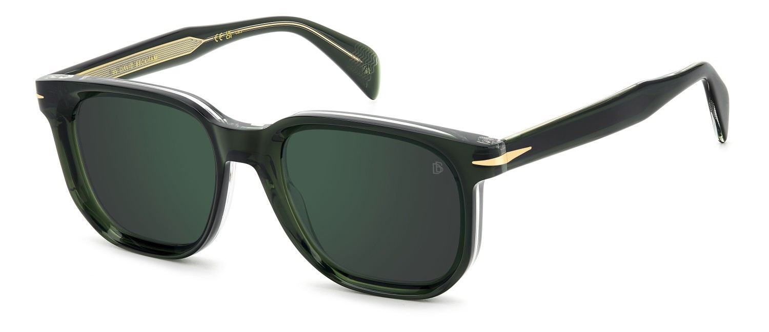 Sunglasses David Beckham Db 7133/S 207751 B59 MT color green crystal shape rectangle lenses green mirror