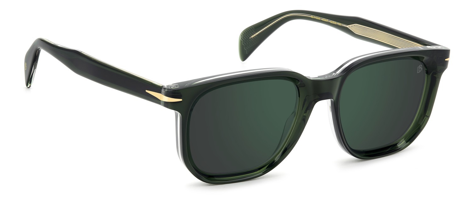 Sunglasses David Beckham Db 7133/S 207751 B59 MT color green crystal shape rectangle lenses green mirror
