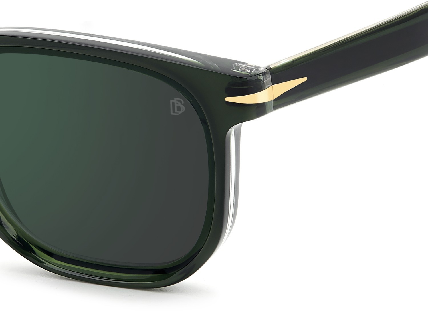 Sunglasses David Beckham Db 7133/S 207751 B59 MT color green crystal shape rectangle lenses green mirror
