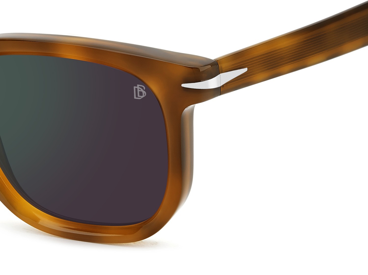 Sonnenbrillen David Beckham Db 7133/S 207751 C9B MT farbe havana honey form rechteckig gläser green mirror