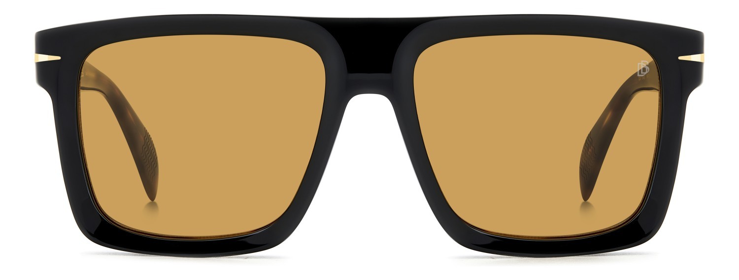 Sunglasses David Beckham Db 7134/S 207753 WR7 VS color black havana shape rectangle lenses orange hight contrast