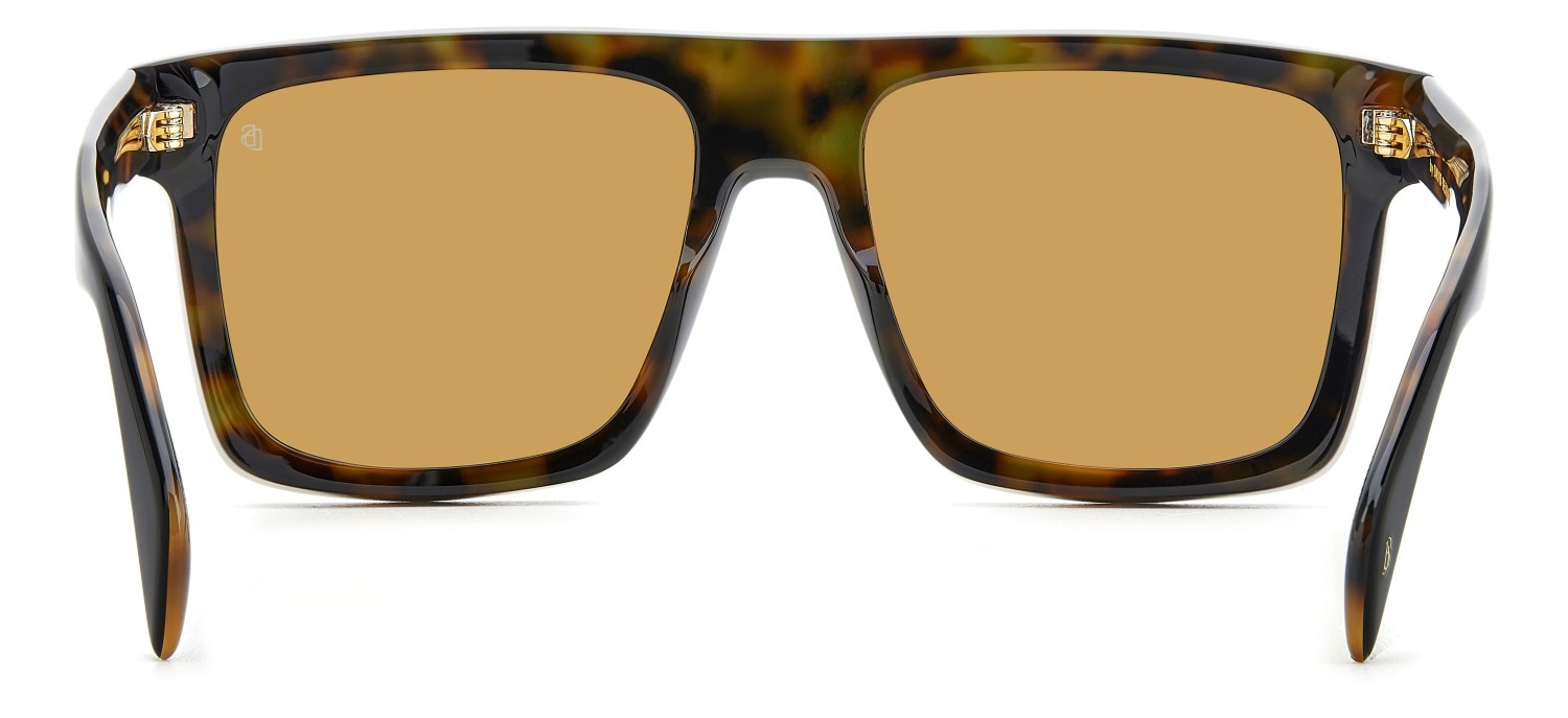 Sunglasses David Beckham Db 7134/S 207753 WR7 VS color black havana shape rectangle lenses orange hight contrast